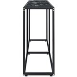 vidaXL Konzolna mizica črn marmor 160x35x75,5 cm kaljeno steklo | Shoptok.si