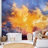  Foto tapeta - Beautiful Sunset - Clouds in Warm Shades 100x70 | shoptok.hr