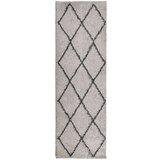  Čupavi moderni tepih s visokim vlaknima bež antracit 80x250 cm | shoptok.hr