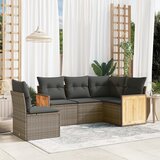 Maison Chic Seti vrtnega pohištva - Vrtna garnitura - Vrtni pohištvo set 5-delna z blazinami siv poli ratan, (21814084) | Shoptok.si