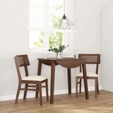 vidaXL Jedilni stoli z blazinami 2 kosa Brown Solid Wood Rubber | Shoptok.si
