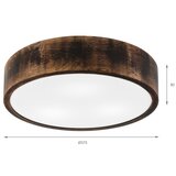  Kupatilsko plafonsko svetlo OAK SMOKY 3xE27/15W/230V IP54, prečnik 37,5 cm, hrast/braon | Eponuda.com