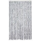 vidaXL Zavesa proti mrčesu bela in siva 120x220 cm šenilja | Shoptok.si