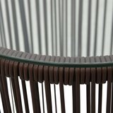 PVC 3-dijelni bistro set od ratana s jastucima smeđi | shoptok.hr