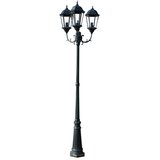 vidaXL Vrtna stupna svjetiljka 3-lanterne 230 cm tamno zelena/crna Cijene