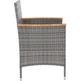  Zunanja jedilna garnitura 5-delna z blazinami poli ratan siva, (20675552) | Shoptok.si