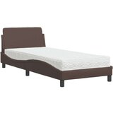 Krevet s madracem smeđi 80 x 200 cm od umjetne kože | shoptok.hr