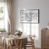  Slika - City Plan: Krakow (1 Part) Wide 90x60 U crnom drvenom okviru | shoptok.hr