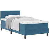 vidaXL Box Spring postelja z vzmetnico temno modra enojna žametna, (22052186) Cene