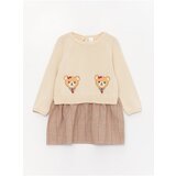 LC Waikiki Crew Neck Long Sleeve Embroidered Baby Girl Knitwear Dress | shoptok.hr