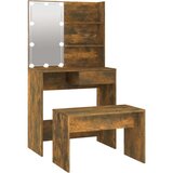  Set toaletnog stolića LED boja hrasta od konstruiranog drva | shoptok.hr