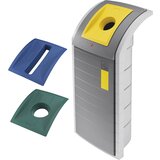 Hailo Zbiralnik surovin ProfiLine WSB Design XXXL, prostornina 120 l, s 3 pokrovi, siva | Shoptok.si
