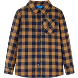  Dječja karirana košulja boja konjaka i plava 116 | shoptok.hr