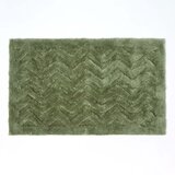 HOMESCAPES kopalniška preproga nedrseča cik-cak relief 100% microfibre zelena, 50 x 80 c, (5000161075) | Shoptok.si