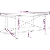 Klubska mizica Črna 110x48x40 cm inženirski les, (20711536) | Shoptok.si