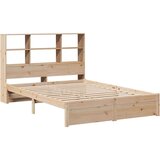 vidaXL Knjižna postelja brez vzmetnice 140x190 cm trdna borovina | Shoptok.si
