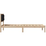  Okvir za krevet s uzglavljem Crna 90 x 190 cm tkanina | shoptok.hr