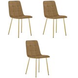 KARA stolica - smeđi baršun / zlatne noge x 3 | shoptok.hr