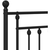  Metalni okvir za krevet s uzglavljem crni 193x203 cm | shoptok.hr