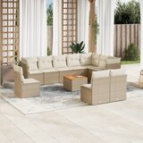 vidaXL 11-dijelni set vrtnih sofa od poliratana s jastucima bež | shoptok.hr