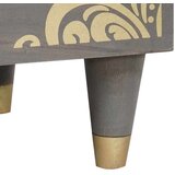 vidaXL Nočna omarica 2 pcs Siva 40 x 33 x 46 cm trden mangov les | Shoptok.si