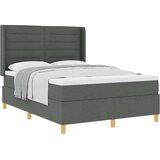 Box Spring Postelja z Vzmetnico Temno Siva 140x190 cm Tkanina, (22050456) | Shoptok.si