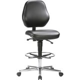 bimos Visok stol, pomičen, nastavitev višine s plinsko vzmetjo 660 - 920 mm, črno umetno usnje | Shoptok.si