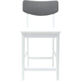  Trpezarijske stolice 2 kom. Čvrsto drvo od gume Bijelo Bijela 48 x 49 x 95 cm | shoptok.hr