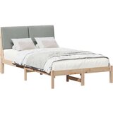  Okvir kreveta s uzglavljem Smeđa i svijetlo siva 120 x 200 cm | shoptok.hr