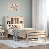 vidaXL Krevet s regalom za knjige bez madraca 90x200 cm od borovine | shoptok.hr