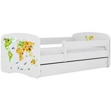 HAPPYKIDS Dječji krevet Dreamy karta 160x80 sa madracem bez ladice Bijela | shoptok.hr