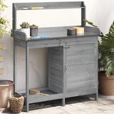  Stol za sadnju s ormarićem 110,5x45x124,5 cm masivna jelovina | shoptok.hr