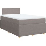 vidaXL Box spring postelja z vzmetnico taupe 120x200 cm blago, (21291960) | Shoptok.si
