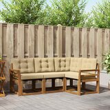  Set vanjskih sofa 4 kom. Prirodna i bež Smeđa 190 x 130,5 x 73 cm | shoptok.hr