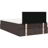 vidaXL Otomanski posteljni okvir z vzmetnico rjav 120x190 cm blago, (21609515) | Shoptok.si