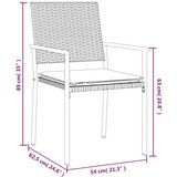  Vrtne stolice s jastucima 2 kom crne 54x62 5x89 cm poliratan | shoptok.hr