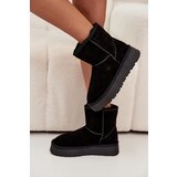 Boto Women's Snow Boots Made of Genuine Suede on Platform Black Privine | Shoptok.si