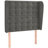 Maison Chic vzglavna omarica - nočna omarica - posteljna omarica z ušesi temno sivo 93x23x118/128 cm žamet, (21710484) | Shoptok.si
