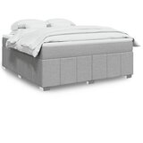 Maison Chic Box spring postelja - Vzmetna postelja z vzmetnico svetlo siva 180x200 cm blago SL5347, (21905984) | Shoptok.si