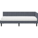  Kutni krevetni okvir s madracem s uzglavljem 2 kom. Siva Baršun | shoptok.hr