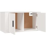 vidaXL Stenska TV omarica 3 kosi bela 80x34,5x40 cm | Shoptok.si