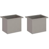  Vrtna posuda za sadnju s LED svjetlom 2 kom. Rđa - Otporni čelik 30 x 40 x 30 cm 2 | shoptok.hr