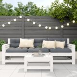  Vrtni tabure bijeli 62 x 30 x 32 cm od masivne borovine | shoptok.hr