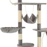  Penjalica za mačke sa stupovima za grebanje od sisala 230 - 250 cm siva | shoptok.hr