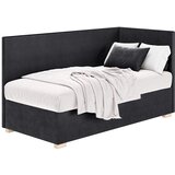 Ghado Tamnoplavi kutni dječji krevet s prostorom za odlaganje s madracem 90x200 cm Flexi - | shoptok.hr