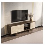 Hanah home tv polica monaco walnut travertine | ePonuda.com
