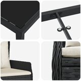  Vrtni set za objed 7 kom. Crna poliratan | shoptok.hr