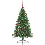 vidaXL Umjetna preddekorirana božićna jelka Zelena 150 cm PVC | Shoptok.si