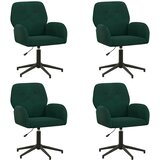 vidaXL Vrteči pisarniški stoli 4 kos 54 x 55 x 90 cm Temno zelena, (5000302315) | Shoptok.si
