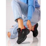 DK Trekking shoes for women black and red Cene